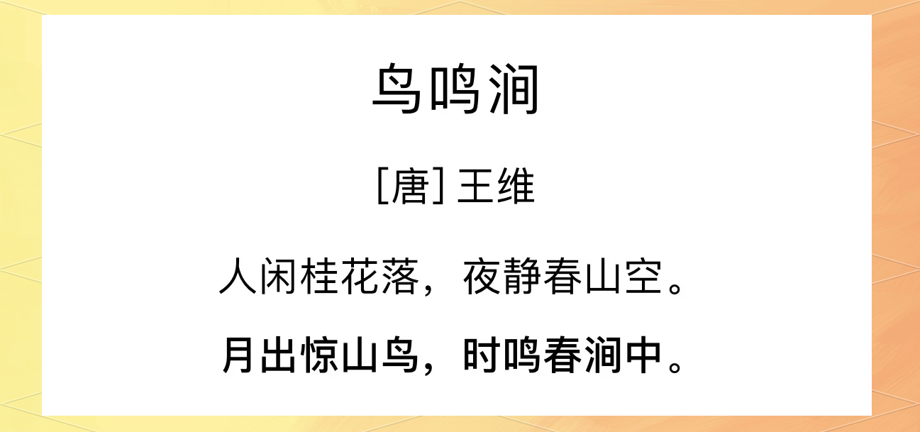 鸟呜涧这首古诗的意思