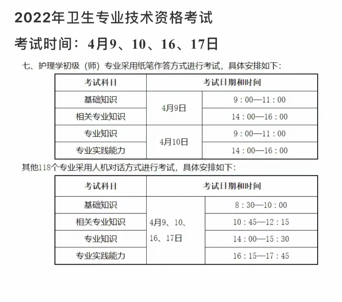 护师几月份考试