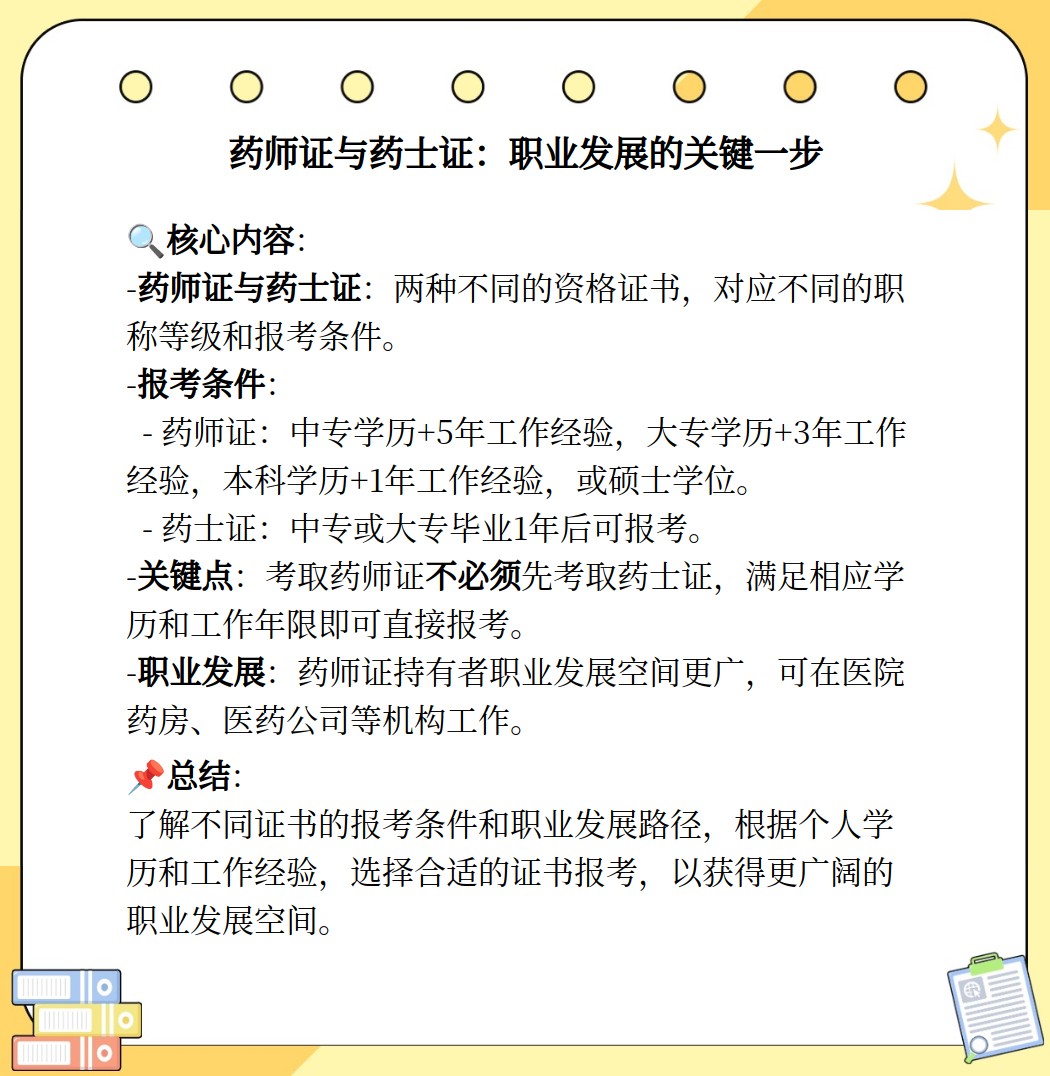 药士证报考需要什么条件