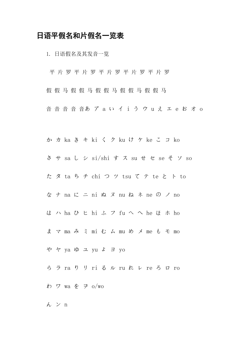 日语中片假名是什么