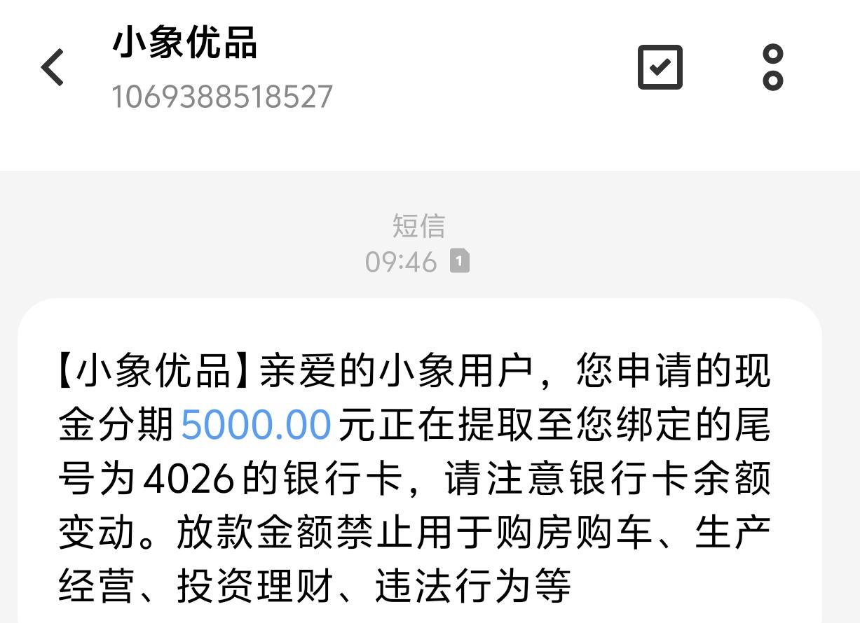 小象优品打款中准下吗