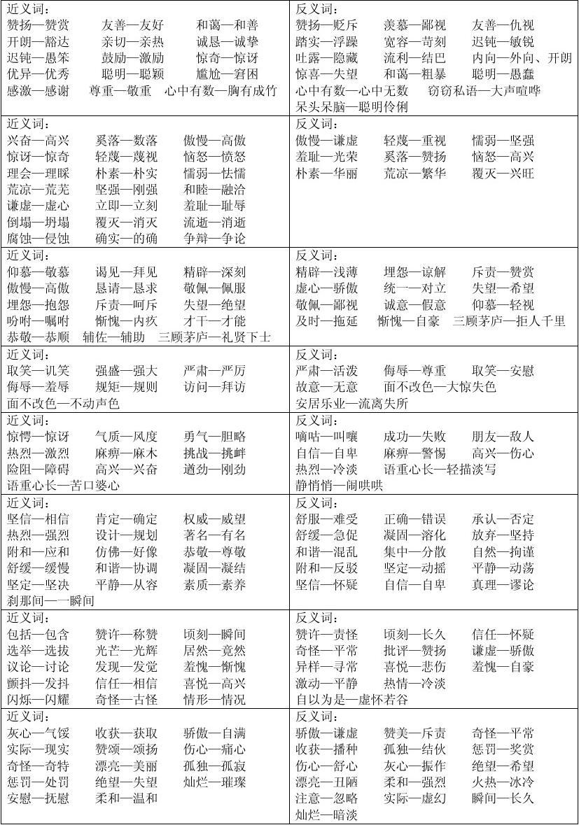 寂寞近义词