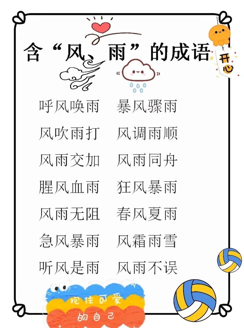 风雨成语要描写雨的成语