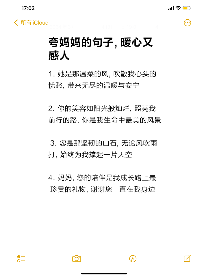 关于描写母爱的排比句子
